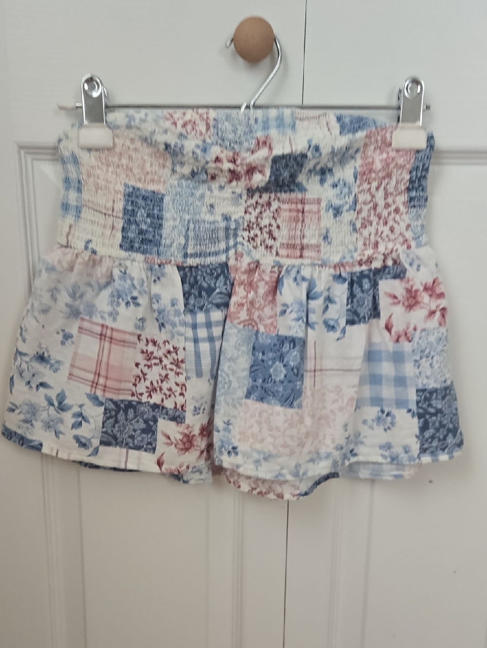 AE Cute Patchwork Strapless Crop Top